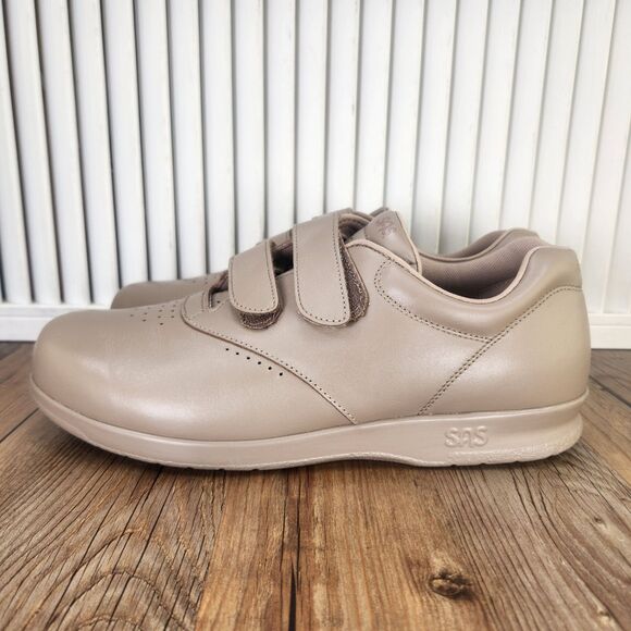 SAS Me Too Womens Sz 10 M Mocha Tan Leather Dual Strap Comfort Walking Shoes - Picture 3 of 9